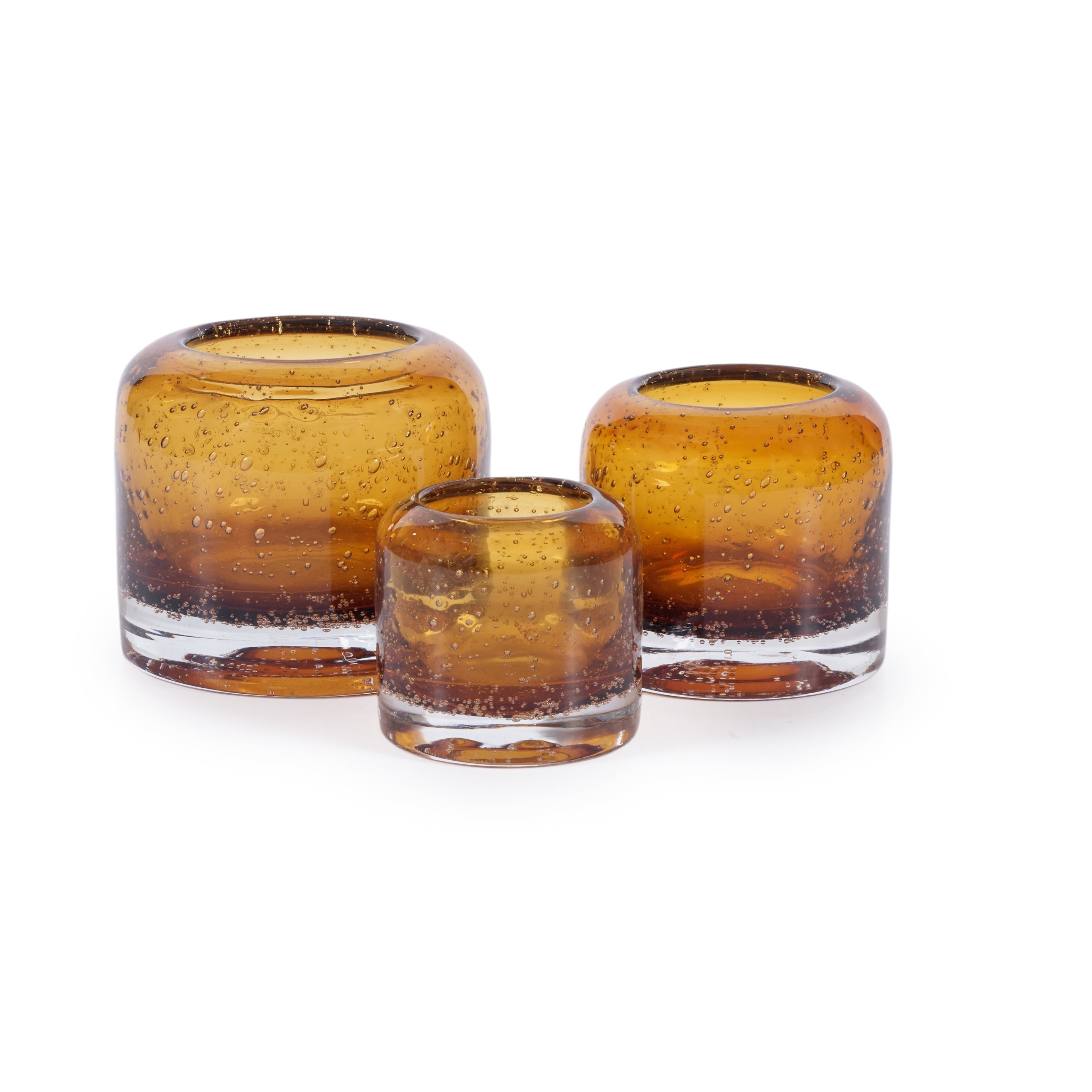 Burnt Orange Candle Holder Large