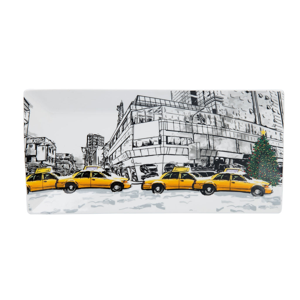 Christmas in New York City Set of 2 Platters