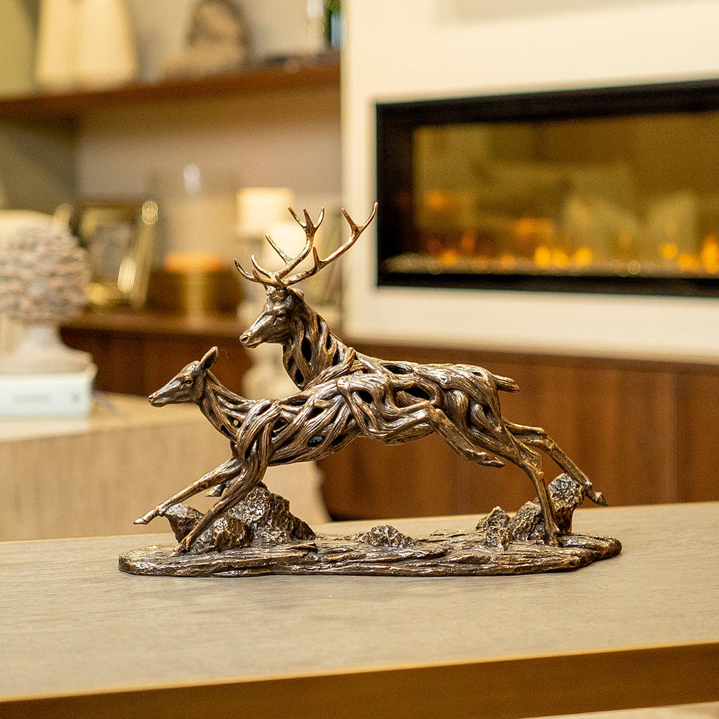 Driftwood Running Deers